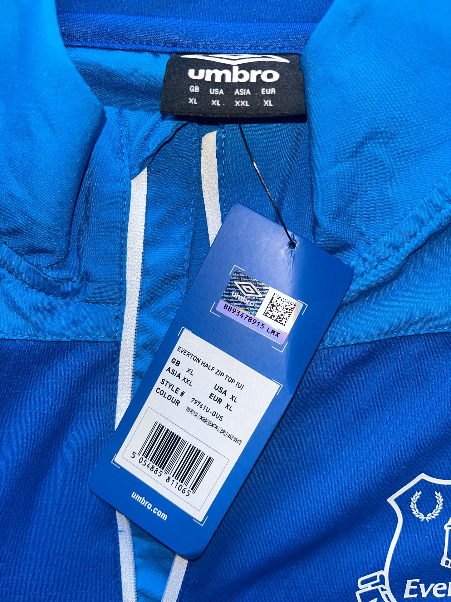 Everton - 1/4 Zip Jacket - XL